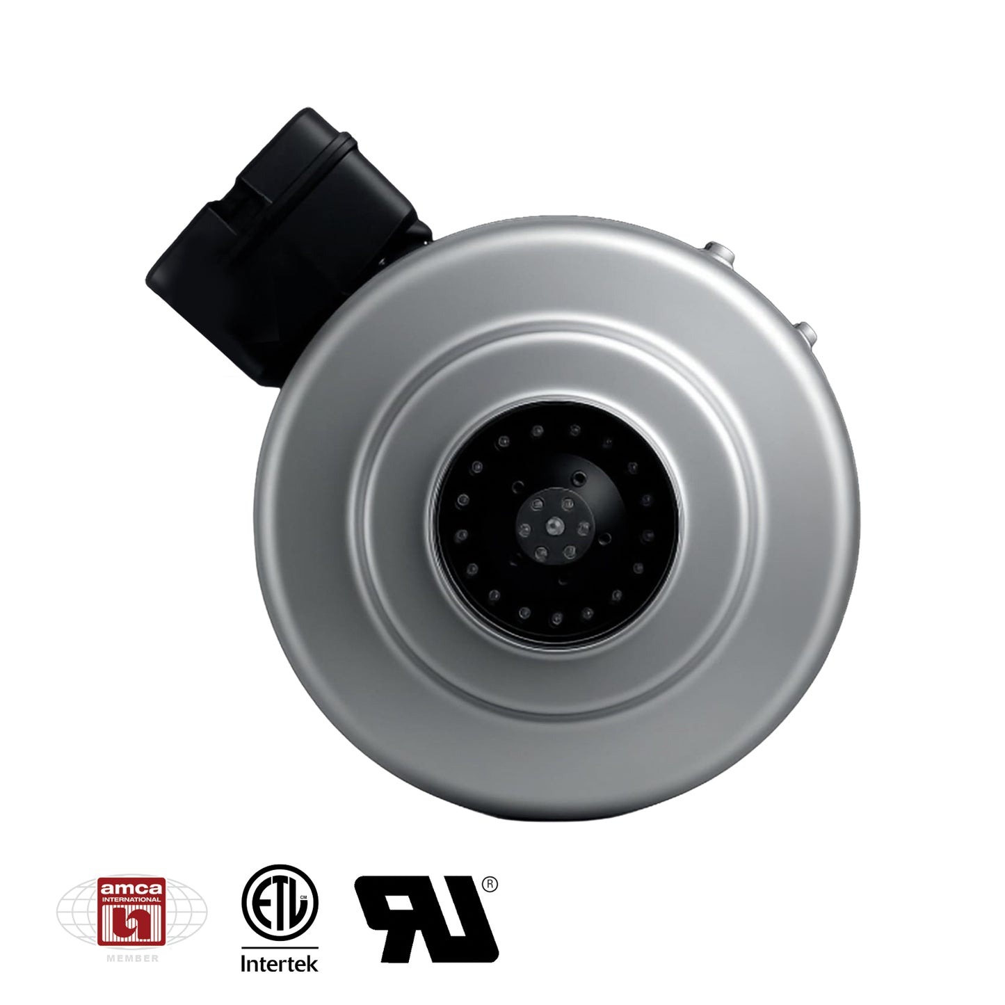 BDF 4S – 4" Inline Centrifugal Duct Booster Fan, 124 CFM HVAC Ventilation Fan, Galvanized Steel Housing, 120V-60 Hz AC Motor, Ball Bearing, Thermally Protected, Plug Cord, for Grow Tents & Hydroponic