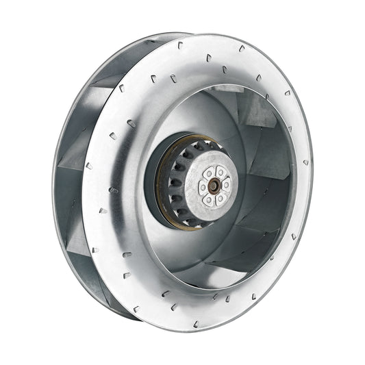 BDRKF 225 – 8.9" Backward Curved Centrifugal Motorized Impeller, 647 CFM, ALL-METAL Construction, UL-Certified AC Motor,120V-60 Hz, F Class, IP 44 Protection, Ball Bearing, Thermally Protected,1.9 FEI