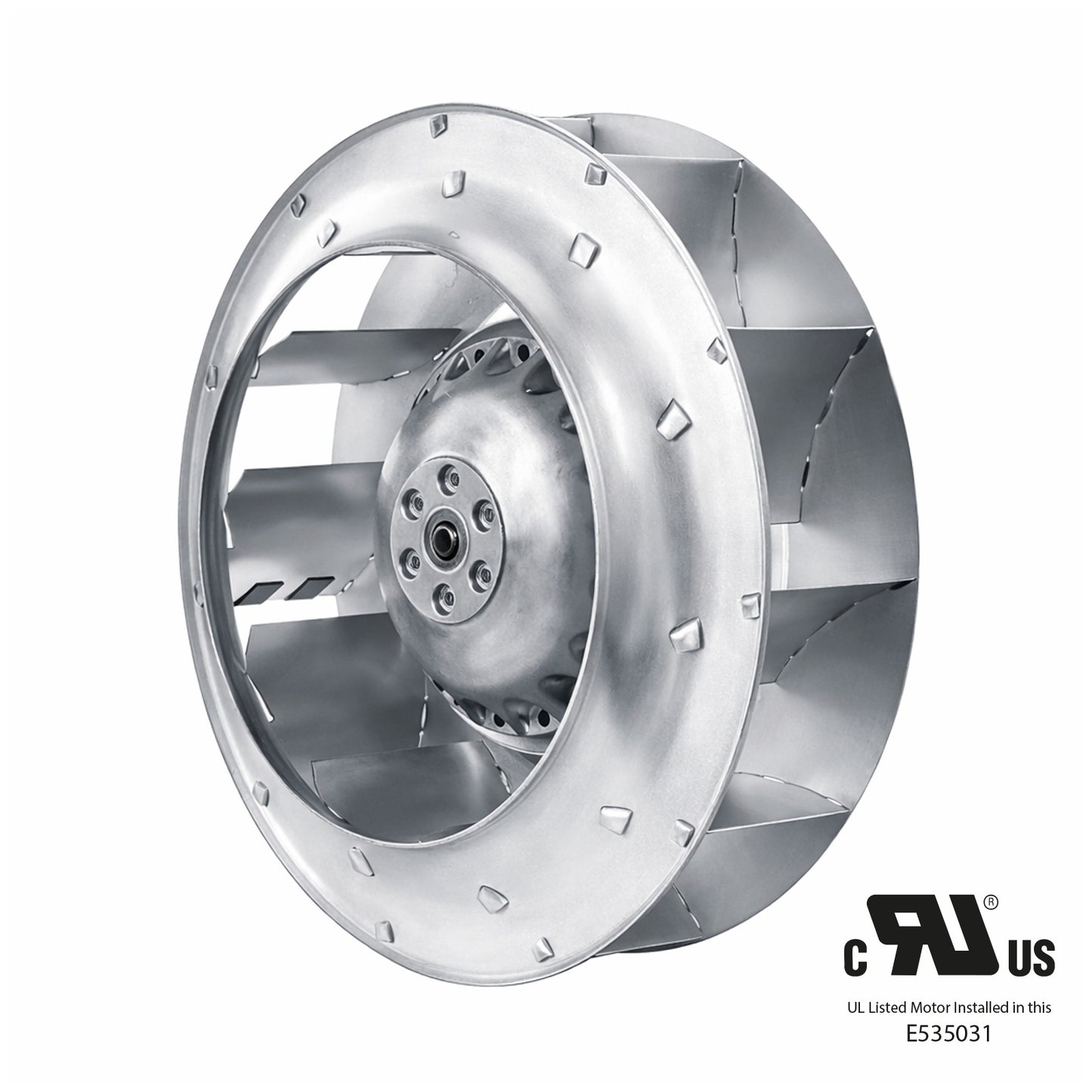 BDRKF 225 – 8.9" Backward Curved Centrifugal Motorized Impeller, 647 CFM, ALL-METAL Construction, UL-Certified AC Motor,120V-60 Hz, F Class, IP 44 Protection, Ball Bearing, Thermally Protected,1.9 FEI