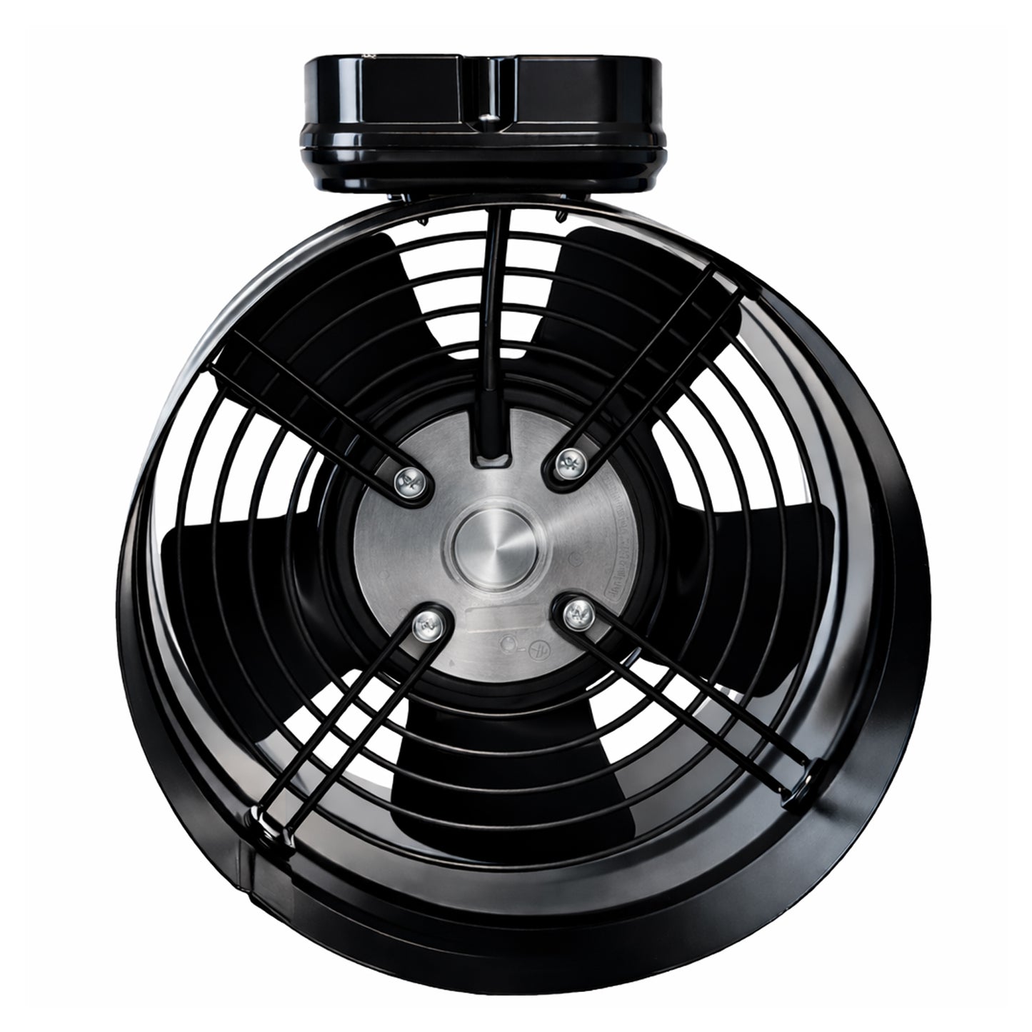BORAX 200-Metal Storm 8" Inline Axial Duct Booster Exhaust Fan, 456 CFM High Airflow, ALL-METAL construction for Maximum Strength, UL-Certified AC Motor, 120V, Power Cord, for Grow Tents & Hydroponics